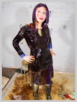 Full gunge test of a Hall servants uniform featuring Prudence, the Houskeeper, Full gunge test of a Hall servants uniform featuring Prudence, the Houskeeper,