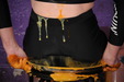 Lucia's Bikini Self-Gunge view details of set gm-4f023, She drenches her shorts and zip top set in soup and custard!