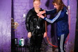 Hosedown Hairwash in Tracksuits view details of set gm-4h012, Miss Abigail and Fidelity hose each other down in the dungeon